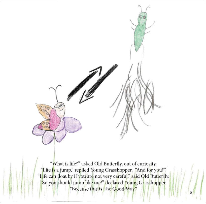 Artwork for The Young Grasshopper and The Old Butterfly by @studentAsim